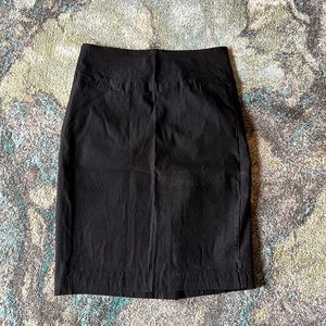 Black Slit Pencil Skirt